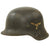 Original German WWII Luftwaffe M42 Single Decal Helmet Shell Stamped ET64 - Service Used Original Items