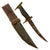 Original U.S. WWII Theater Made African-Style Fighting Knife Named to 85th Infantry Division Sergeant with Custom Scabbard & .303 Cartridge Crossguard & Pommel Original Items