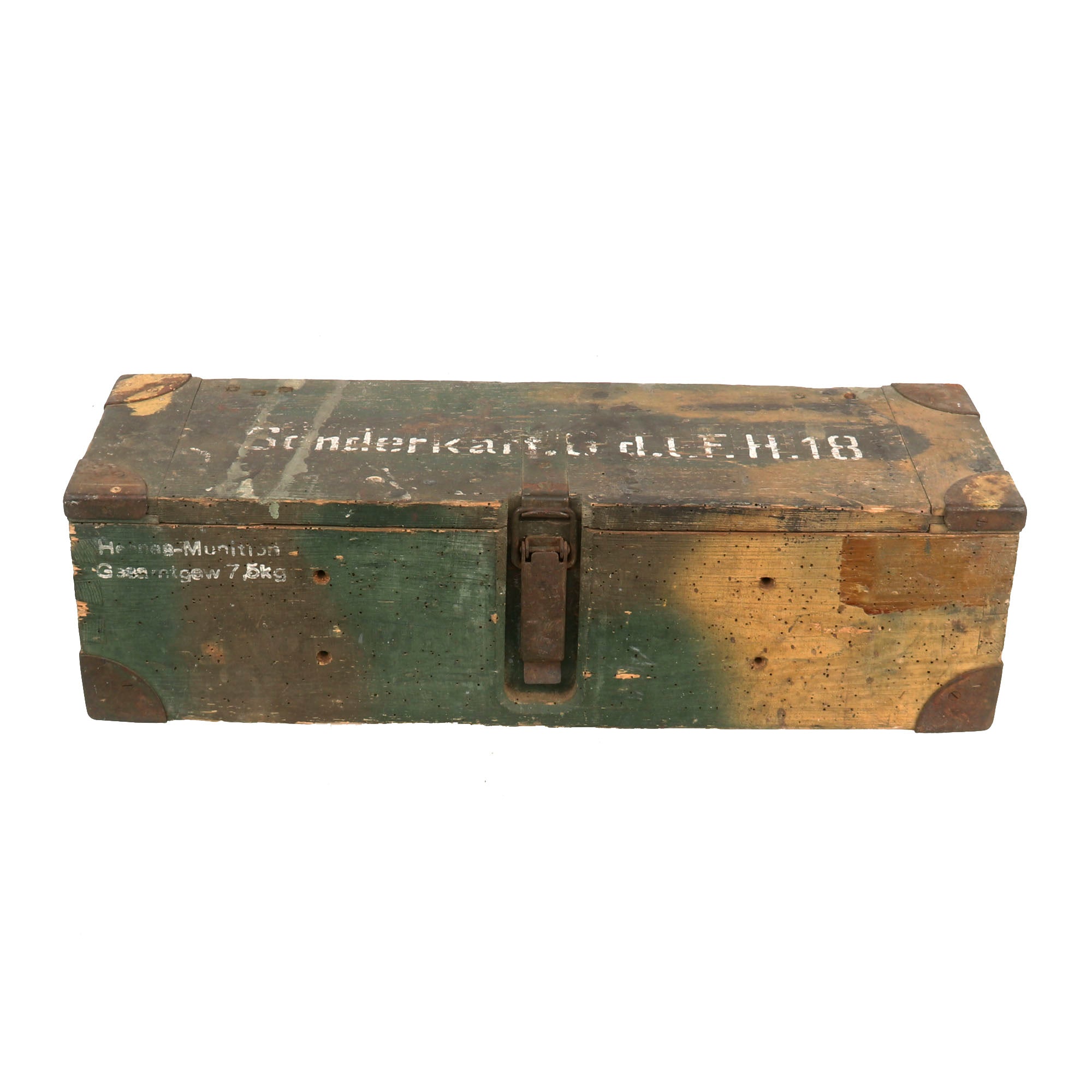 Original German WWII Camouflage-Painted Light Field Howitzer 18