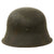 Original German WWII M42 Heer Army "No Decal" Helmet with Dome Stamp, 58cm Liner, and Chinstrap - Marked NS66 Original Items