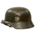 Original German WWII Army Heer M35 Former Double Decal Helmet with 1937 Dated 57cm Liner & Chinstrap - marked ET64 Original Items