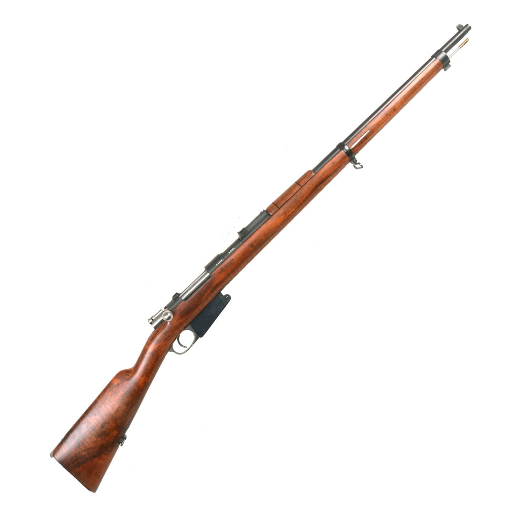 Original Excellent German M1891 Argentine Mauser Rifle by Ludwig Loewe with Intact Crest made in 1893 - Matching Serial E 3454 Original Items
