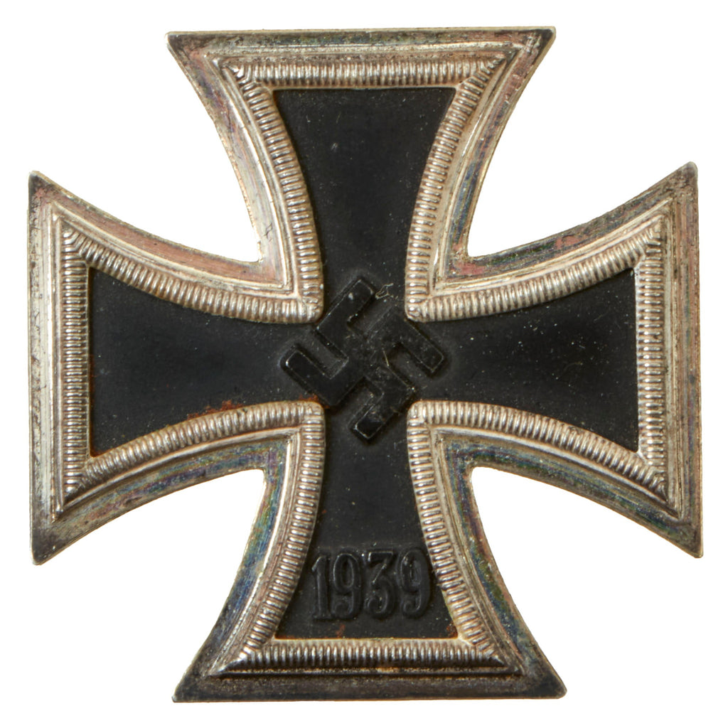 Original German WWII Iron Cross First Class 1939 by Friedrich Orth of Wien with Vertical Pinback - EKI Original Items