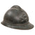 Original French WWI Model 1915 Adrian Helmet in Horizon Blue with Artillery RF Badge and 2nd Pattern Liner Original Items