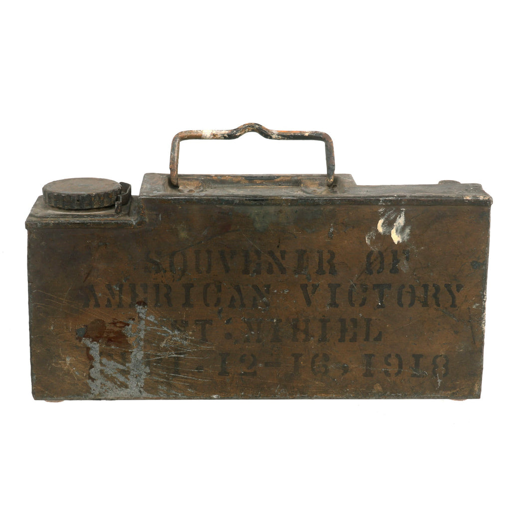 Original German WWI Maxim Machine Gun Water Can “Captured” By Americans At St.Mihiel, September of 1918 Original Items