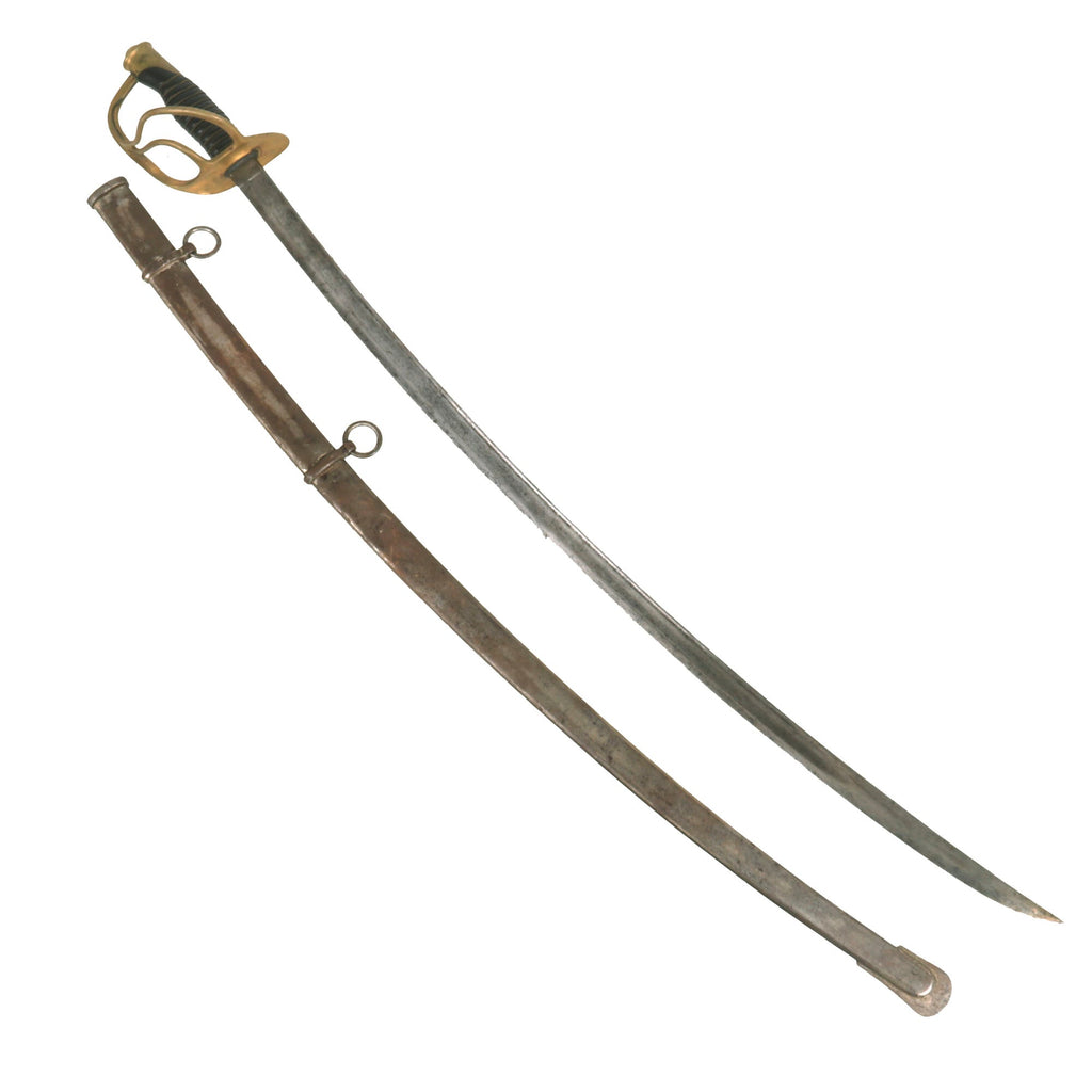 Original U.S. Civil War Model 1860 Light Cavalry Saber with Scabbard by Emerson & Silver - Dated 1864 Original Items