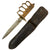 Original U.S. WWI Model 1918 Mark I Trench Knife by L. F. & C. with Steel Scabbard In Leather Belt Carrier and 1943 Dated Waterproofing Bag Original Items
