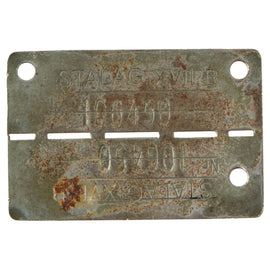 Original German WWII Identified POW Identity Dog Tag from Stalag XVII B Krems-Gneixendorf - Erkennungsmarke