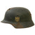 Original German WWII Army Heer M35 Single Decal KIA Shot Through Steel Helmet with Torn Liner & Chinstrap - SE66 Original Items