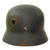 Original German WWII Army Heer M35 Single Decal KIA Shot Through Steel Helmet with Torn Liner & Chinstrap - SE66 Original Items