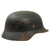 Original German WWII Army Heer M35 Single Decal KIA Shot Through Steel Helmet with Torn Liner & Chinstrap - SE66 Original Items