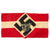Original German WWII HJ National Youth Organization Member Armband with Luftwaffe Flak Helper Pin Original Items