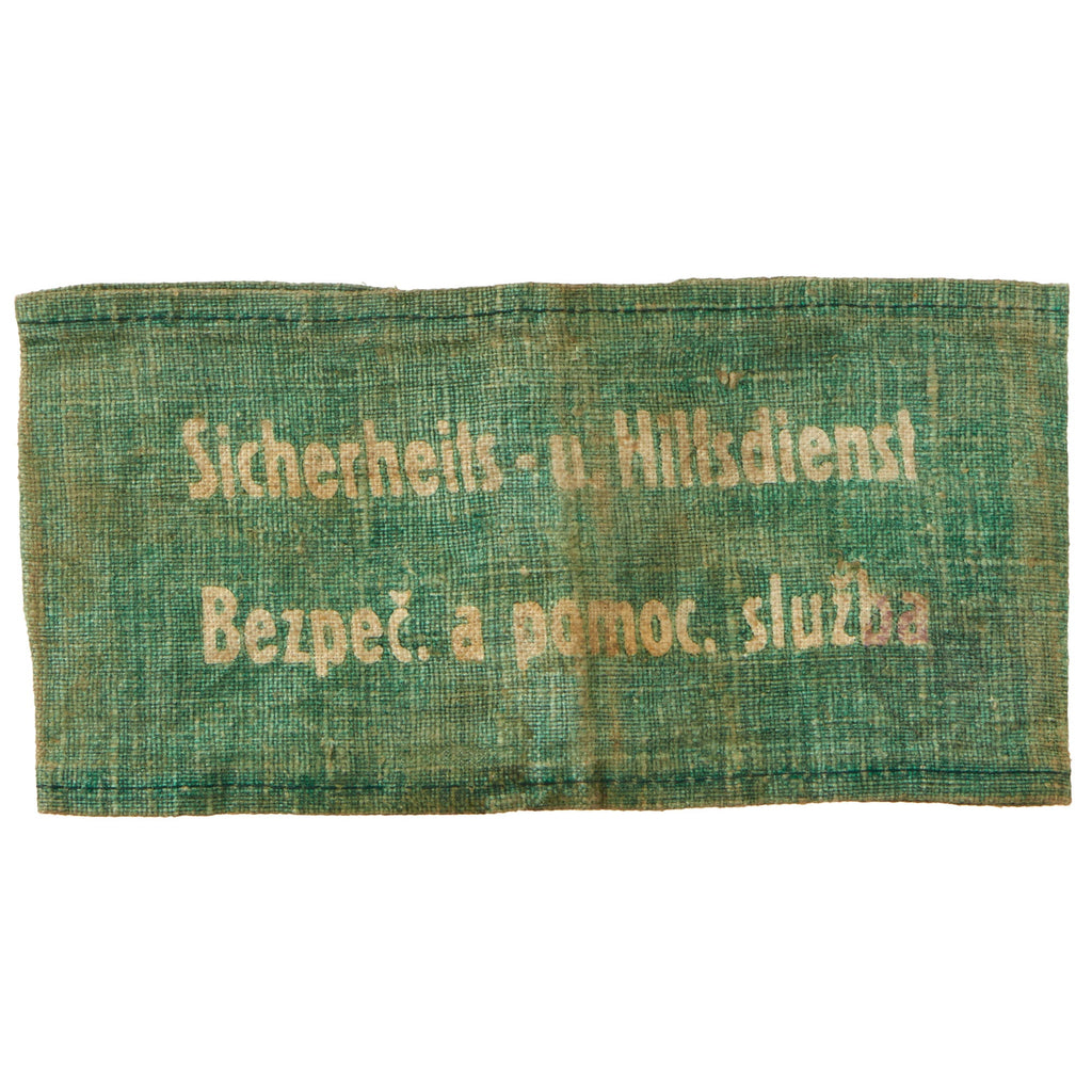DRAFT Original German WWII Green Sicherheits und Hilfsdienst (SHD) Security and Assistance Service Armband Original Items