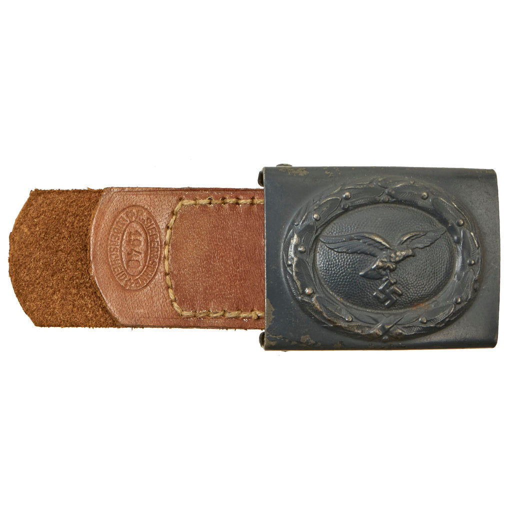 Original German WWII Luftwaffe Steel Belt Buckle with Tab By Richard Sieper & Söhne - Dated 1940 Original Items
