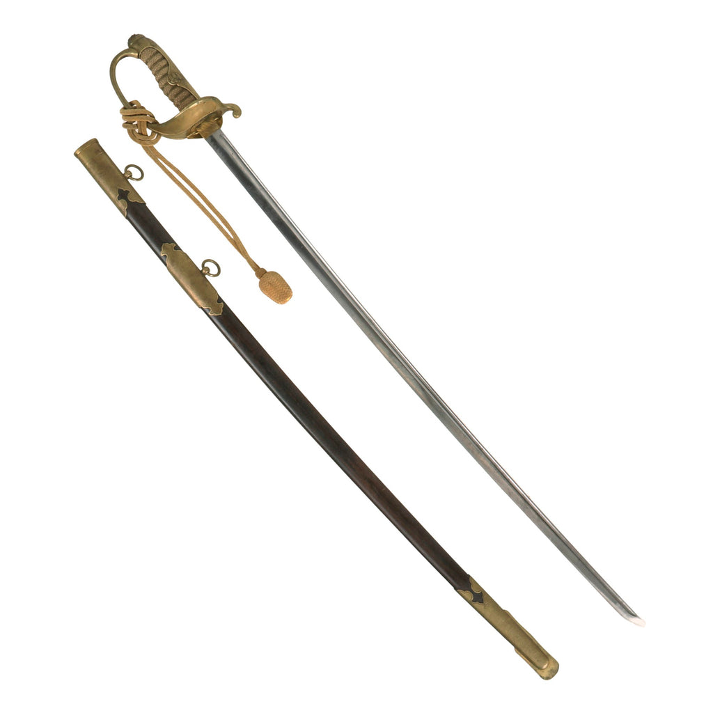 Original Imperial Japanese WWII Korean Occupation Colonial Officer’s Sword with Shark-Skin Scabbard and Sword Knot Original Items