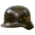 Original German WWII Luftwaffe M40 Single Decal Helmet Shell with 55cm Liner & Chinstrap - Stamped Q62 Original Items