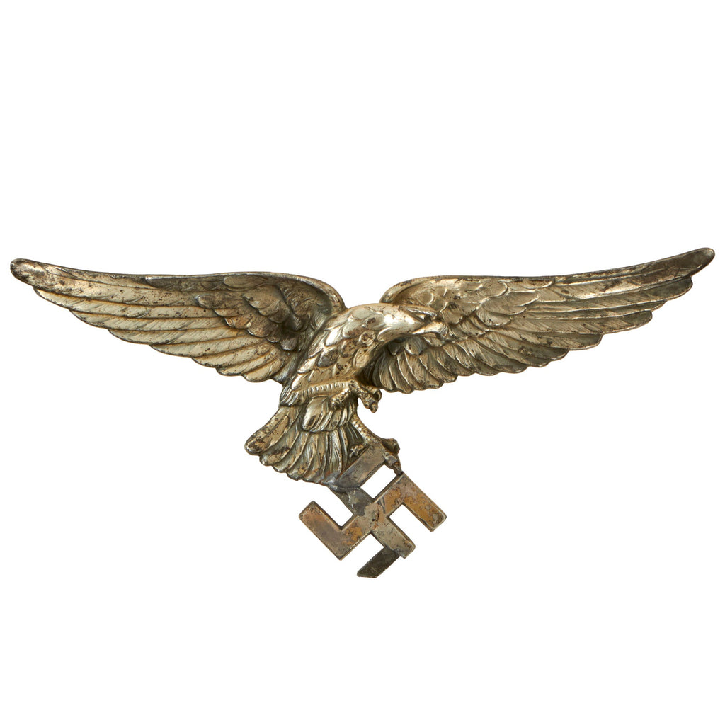 Original German WWII Luftwaffe Air Force Regimental Flag Pole Finial "Topper" Cutoff Eagle Insignia Original Items