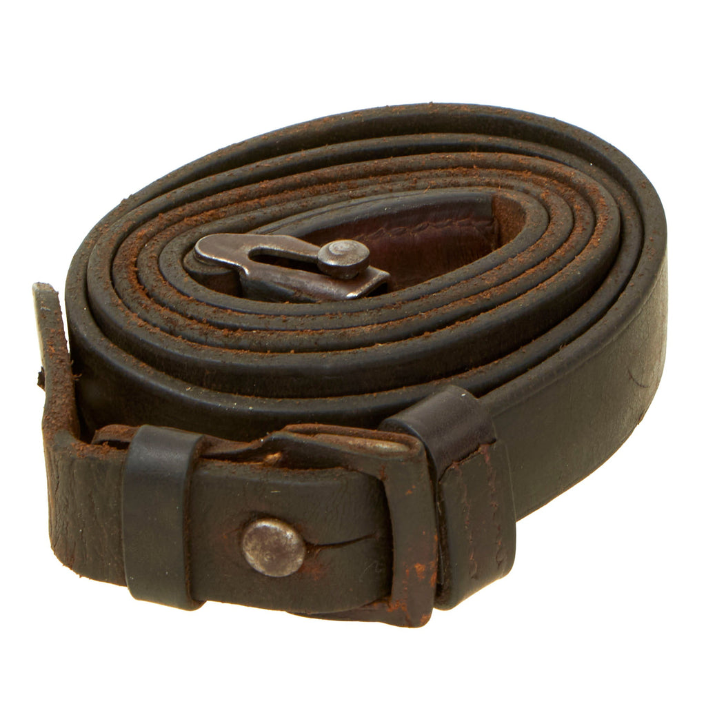 Original German WWII Karabiner 98 kurz K98k Leather Sling - Kar98k Original Items
