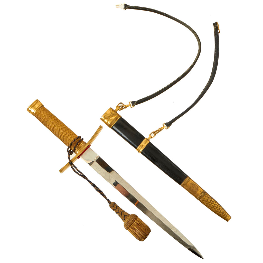 Original Swedish Air Force M1930/53 Dress Dagger With Correct “Two-Loop” Scabbard and Portepee - Svenska flygvapen Original Items