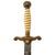Original Hungarian Early WWII Era Kingdom of Hungary Naval Officer Dress Dagger With Ornate Blade and Brass Scabbard Original Items