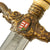 Original Hungarian Early WWII Era Kingdom of Hungary Naval Officer Dress Dagger With Ornate Blade and Brass Scabbard Original Items