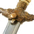 Original Hungarian Early WWII Era Kingdom of Hungary Naval Officer Dress Dagger With Ornate Blade and Brass Scabbard Original Items