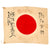 Original Japanese WWII Hand Painted Good Luck Flag with Multiple Identified Temple Stamps and Translation Pages - 29” x 34” Original Items