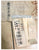 Original Japanese WWII Named Senninbari 1000 Stitch Belt with Temple Stamp, Paper Amulet, Offering Sheet, and Translation - 50” x 6” Original Items