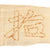 Original Japanese WWII Named Senninbari 1000 Stitch Belt with Temple Stamp, Paper Amulet, Offering Sheet, and Translation - 50” x 6” Original Items