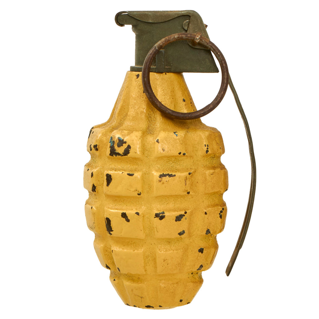 Original U.S. WWII M21 Inert Repainted Practice Pineapple Fragmentation Training Hand Grenade Original Items