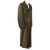 Original German WWII Heer Army Infantry Leutnant Officer's Private Purchase Gray Leather Greatcoat Original Items