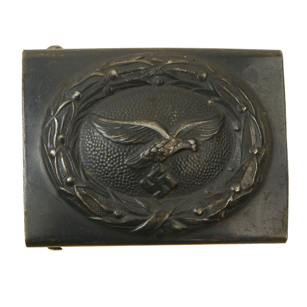 Original German WWII Luftwaffe Steel Belt Buckle - Unmarked Original Items