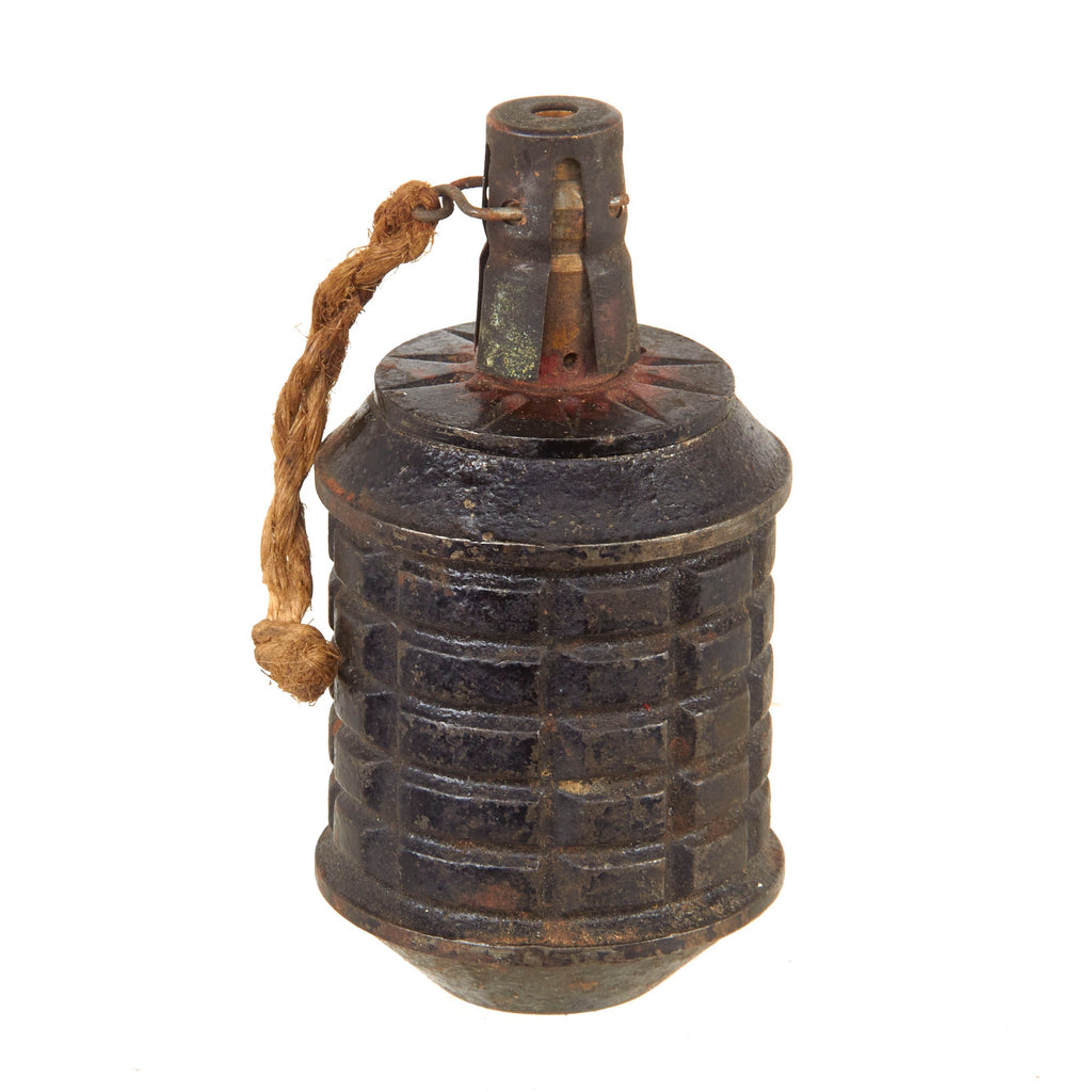 Original Japanese WWII Type 97 Inert Fragmentation Hand Grenade with Fuse Original Items