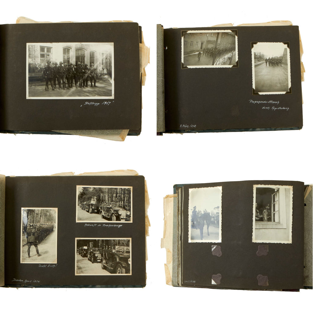Original German Pre-WWII 1934 Waffen-SS SS-Sonderkommando Personal Photo Album - 123 Photographs Total Original Items