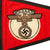 Original German WWII NSKK Vehicle Staff Car Pennant Flag with Leather Trim - 6 ¾" x 12 ¼" Original Items