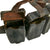 Original German WWII Heer Army EM/NCO Belt with Pebbled Aluminum Buckle by Overhoff & Cie and Two K98 Pouches Original Items