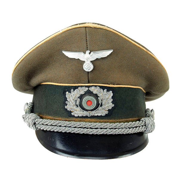 Original German WWII Heer Army Infantry Officer Schirmmütze Visor Cap ...