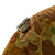 Original U.S. Korean War 1st Marine Division Rear Seam Swivel Bale M1 Helmet with Stenciled HBT USMC Camouflage Cover Original Items