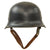Original German Pre-WWII M34 Square Dip First Pattern Aluminum Fire Protection Police Helmet with Double Decals - Size 58 - 59 Original Items
