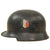 Original German Pre-WWII M34 Square Dip First Pattern Aluminum Fire Protection Police Helmet with Double Decals - Size 58 - 59 Original Items