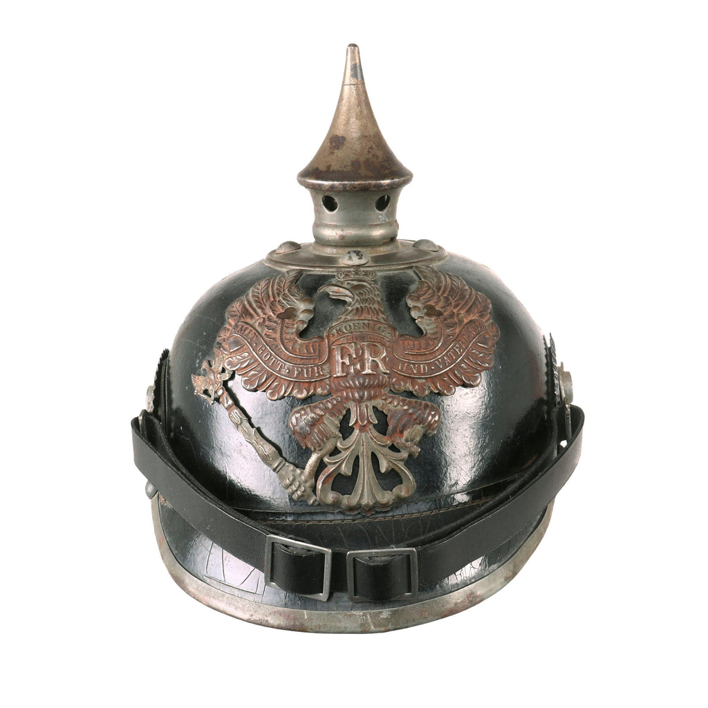 Original Imperial German WWI Prussian EM/NCO Infantry M1915 Pickelhaube Spiked Helmet Original Items