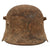 Original German WWI M16 Stahlhelm Relic Helmet Shell with Extremely Faint Traces of Panel Camouflage Paint - Marked NJ62 - Rare Maker