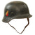 Original German WWII Luftwaffe M35 Double Decal Steel Helmet with 1937 Dated 58cm Liner & Chinstrap - stamped SE66 Original Items