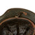 Original German WWII Army Heer M40 Camouflage Steel Helmet with Crack Across Crown and Worn 55cm Liner - Q62 Original Items