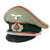 Original German WWII Named and Regt. Marked Army Heer Artillery Officers Schirmmütze Visor Crush Cap - Service Damaged Original Items