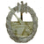 Original German WWII Kriegsmarine Coastal Artillery Badge - Unmarked Solid Back Original Items