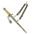 Original WWII German 2nd Model Nickel Plated Luftwaffe Dagger by Paul Weyersberg with Scabbard, Hanger, and Portepee Original Items