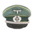 Original German WWII Army Heer Signals Officers Schirmmütze Visor Cap by Deutsche Wertarbeit with Embroidered Insignia Original Items