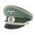 Original German WWII Army Heer Signals Officers Schirmmütze Visor Cap by Deutsche Wertarbeit with Embroidered Insignia Original Items