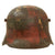 Original Imperial German Splotch Camouflage-Painted M16 Stahlhelm Helmet with Send-Home Address by U.S. Soldier - Full Liner & Chinstrap - Marked Q66 Original Items